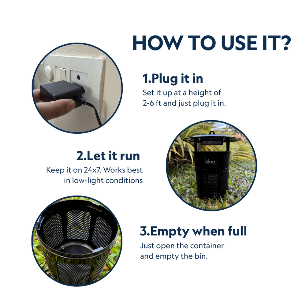 Bloc Mosquito & Insect Trap Pro – Indoor/Outdoor Use